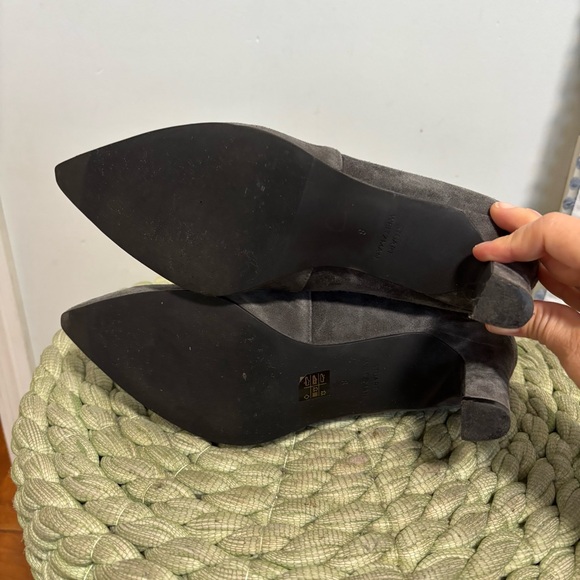 Stuart Weitzman Wren Gray Suede Sock Ankle Boots Size 8 - Picture 8 of 10